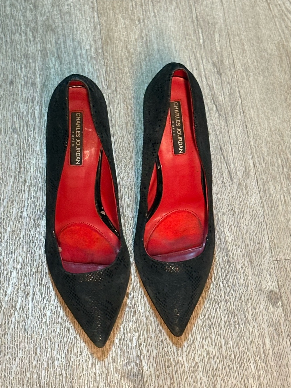 CHARLES JOURDAN PARIS BLACK HEELS SIZE 10M